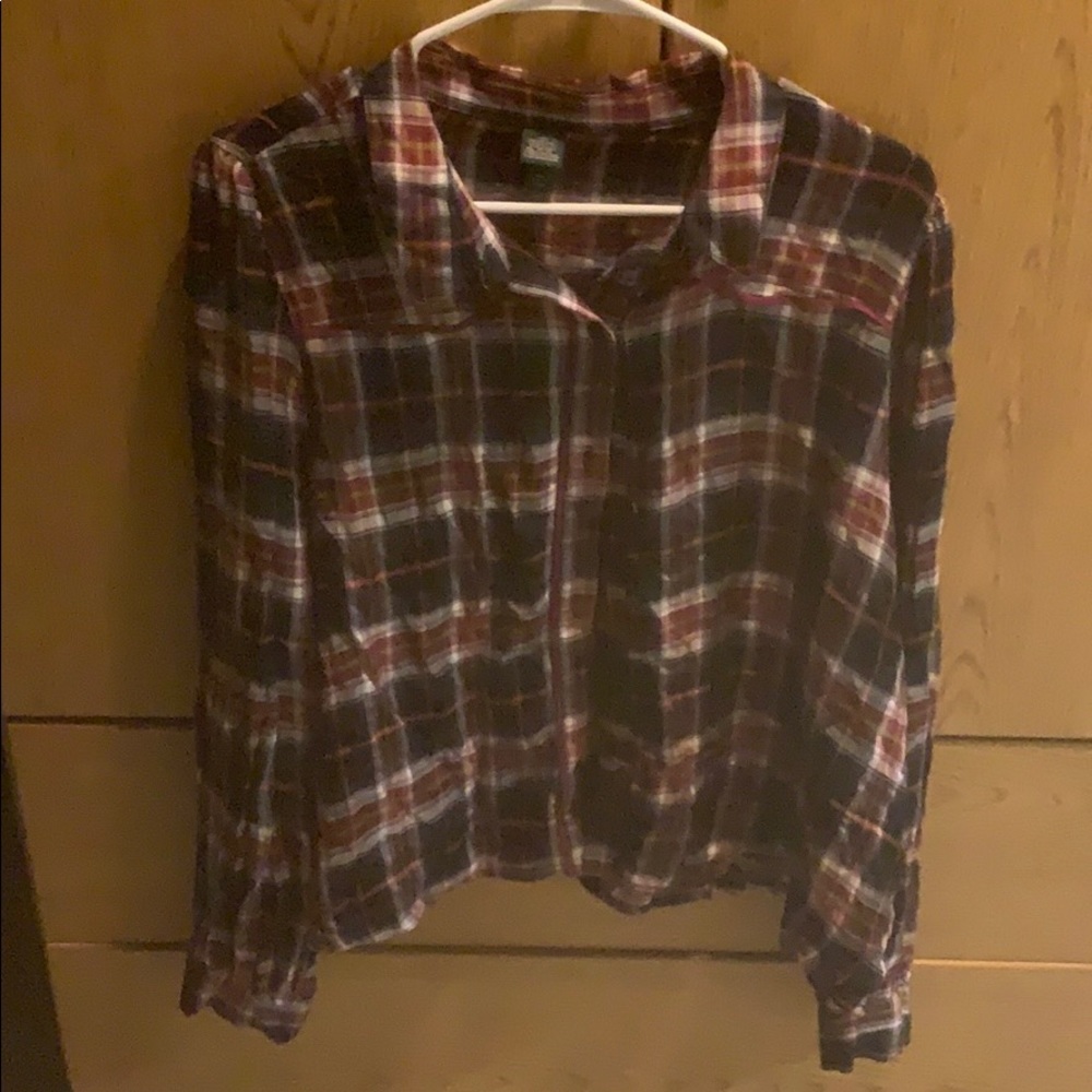 light weight flannel top